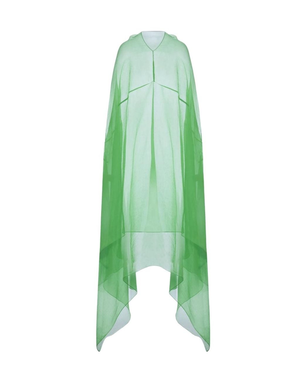 Dries Van Noten Green Long-Sleeved Dress