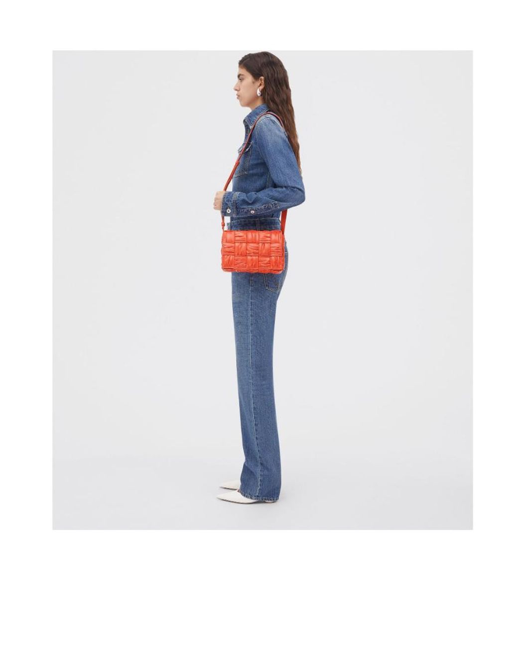 Bottega Veneta Red Cassette Cross-Body Bag