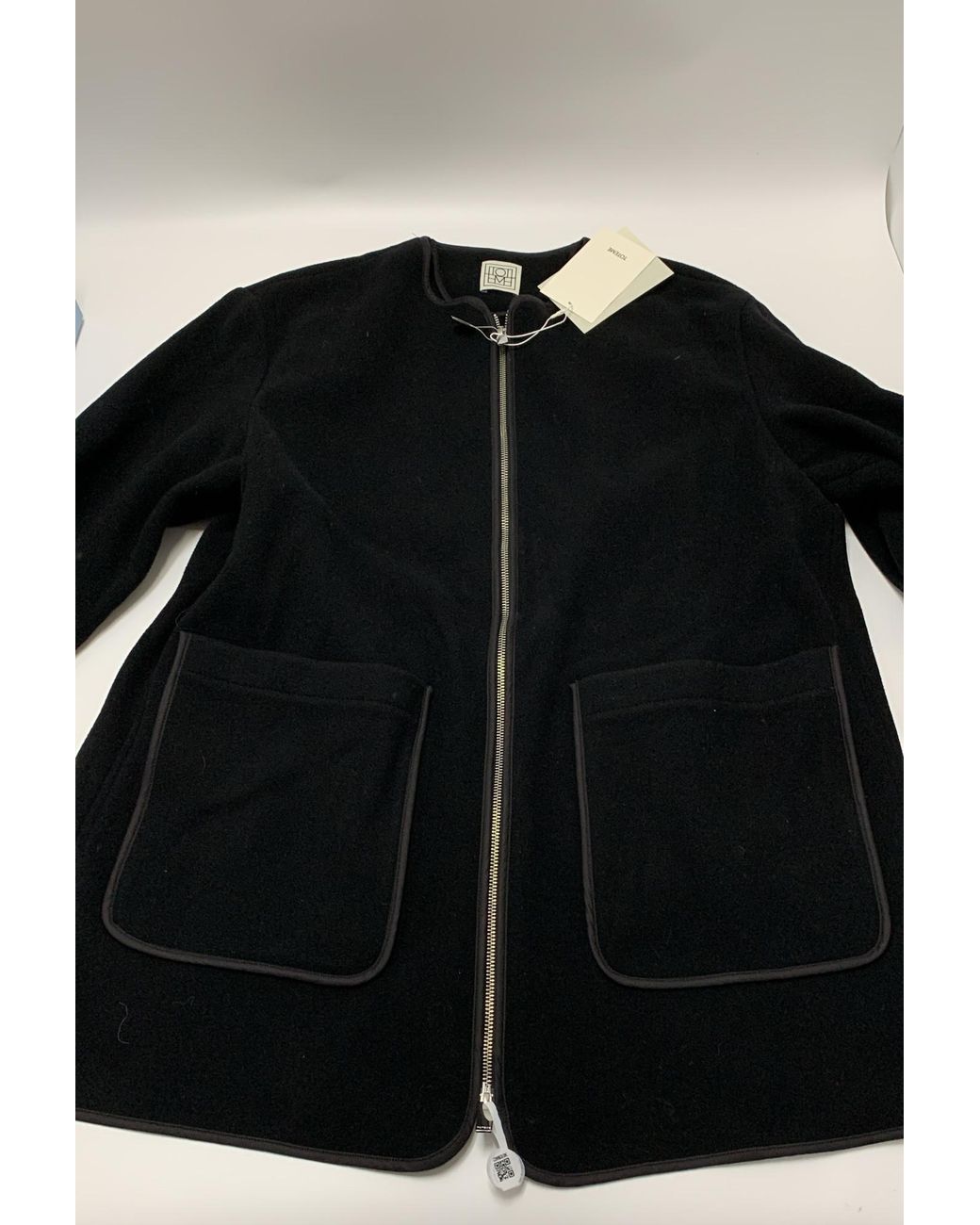 Totême Black Totême Pocket Detailed Zip-Up Jacket