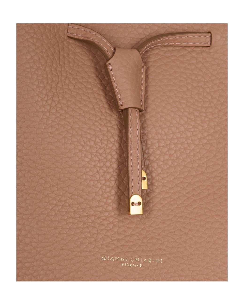 Gianni Chiarini Natural Drawstring Bucket Bag