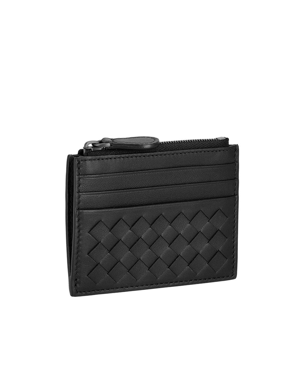 Bottega Veneta Black Logo Card Holder for men
