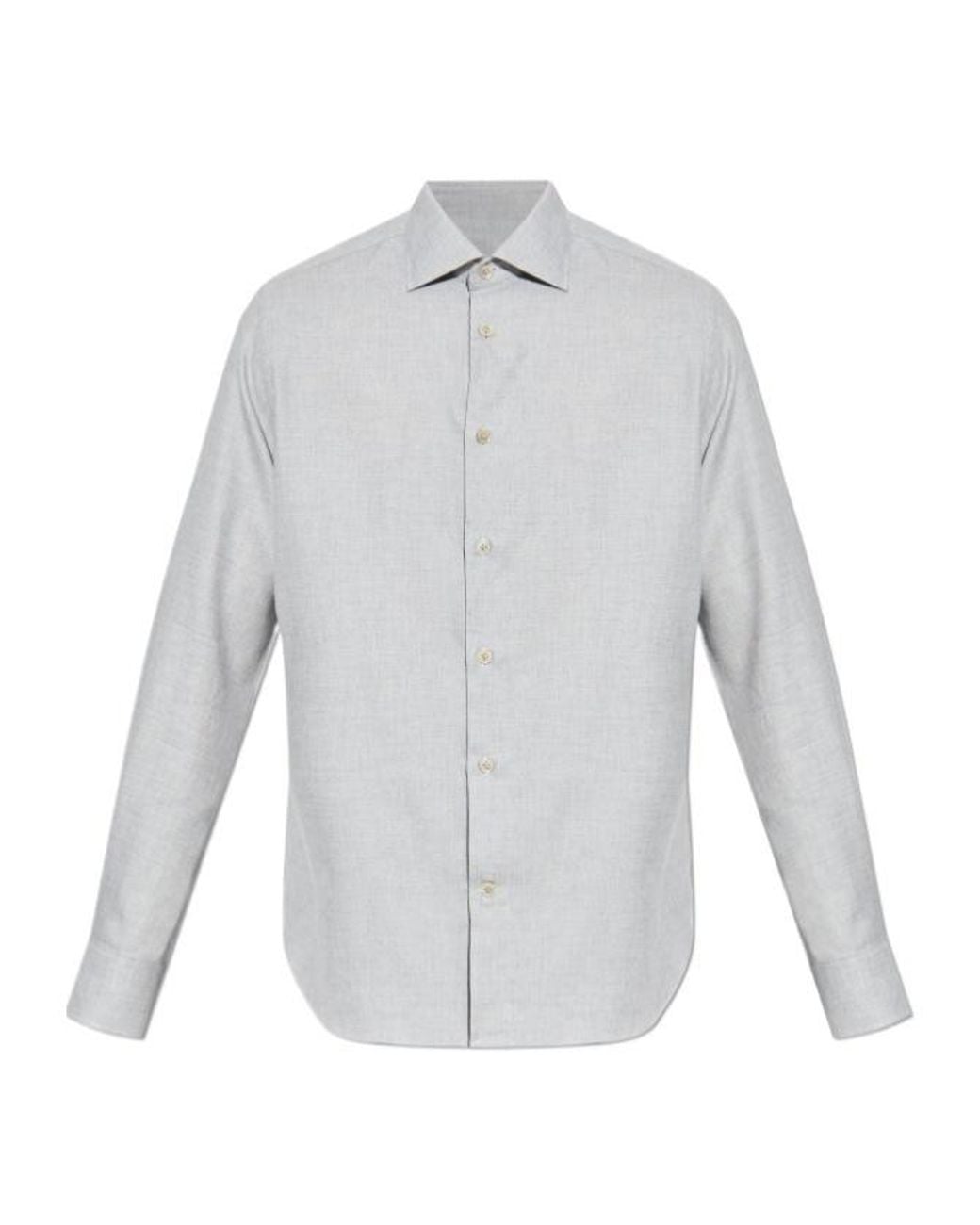 Eleventy White Classic Button-Down Shirt for men