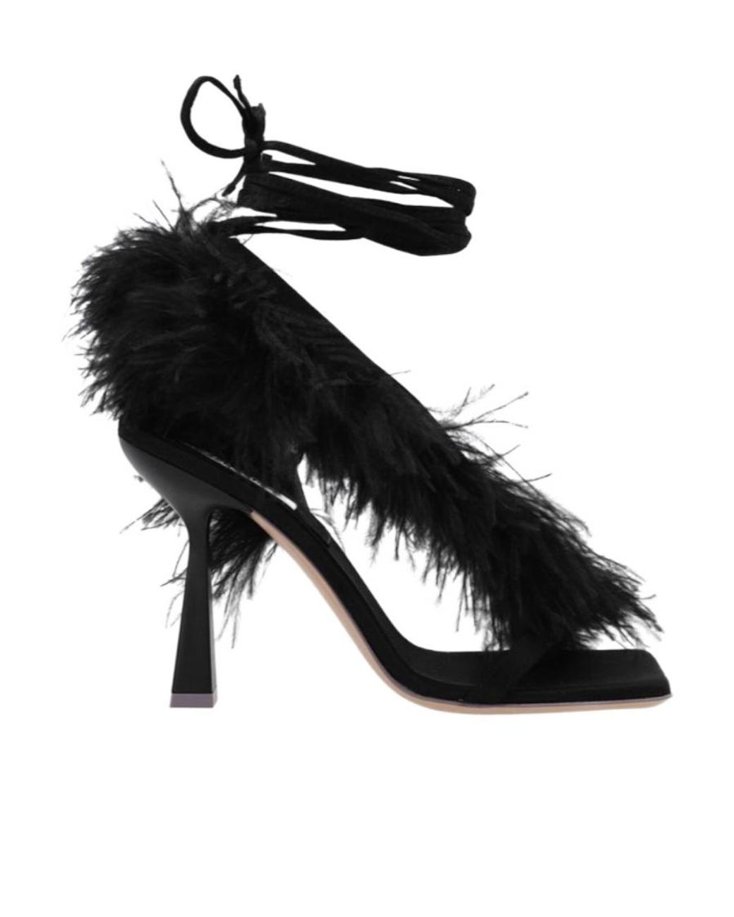 Sebastian Milano Black Tie High-Heeled Sandals