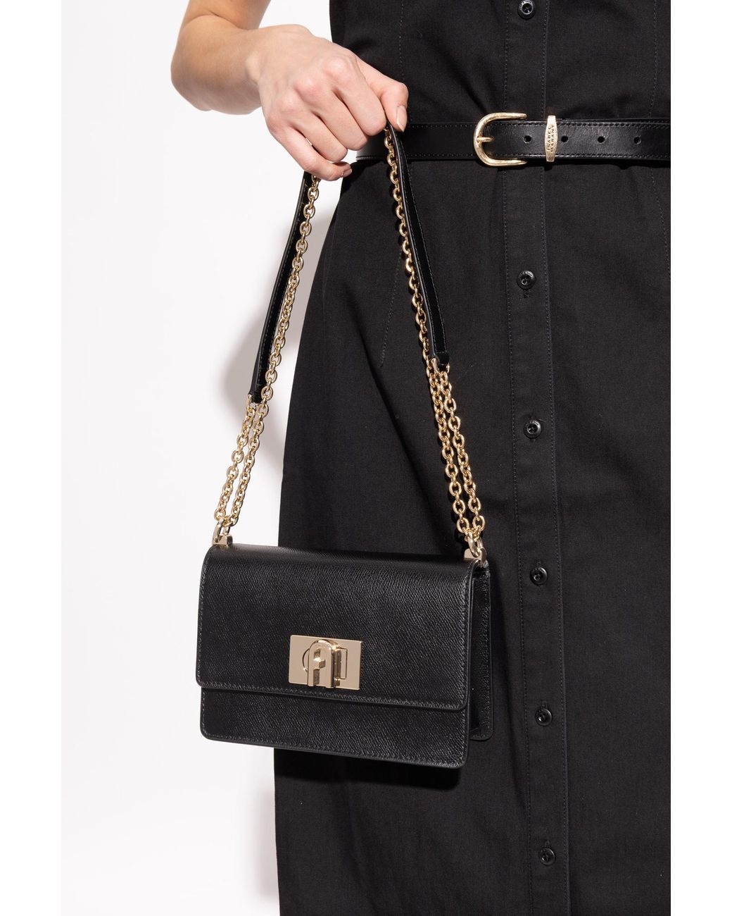 Furla Black 1927 Mini Crossbody Bag
