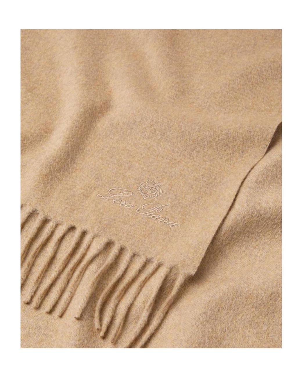 Loro Piana Natural Grande Unita Fringed Scarf for men