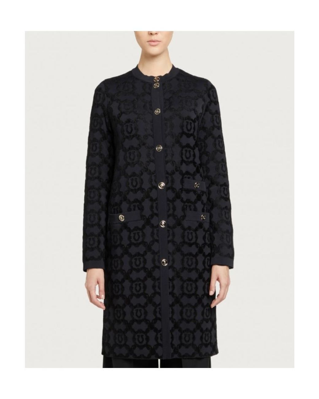 Ferragamo Blue Logo Coat