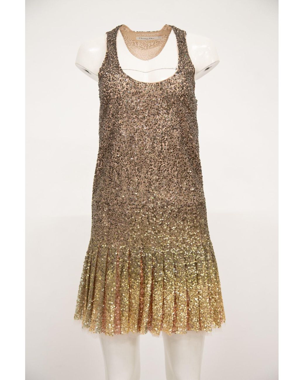 Dior Natural Sequined Dress
