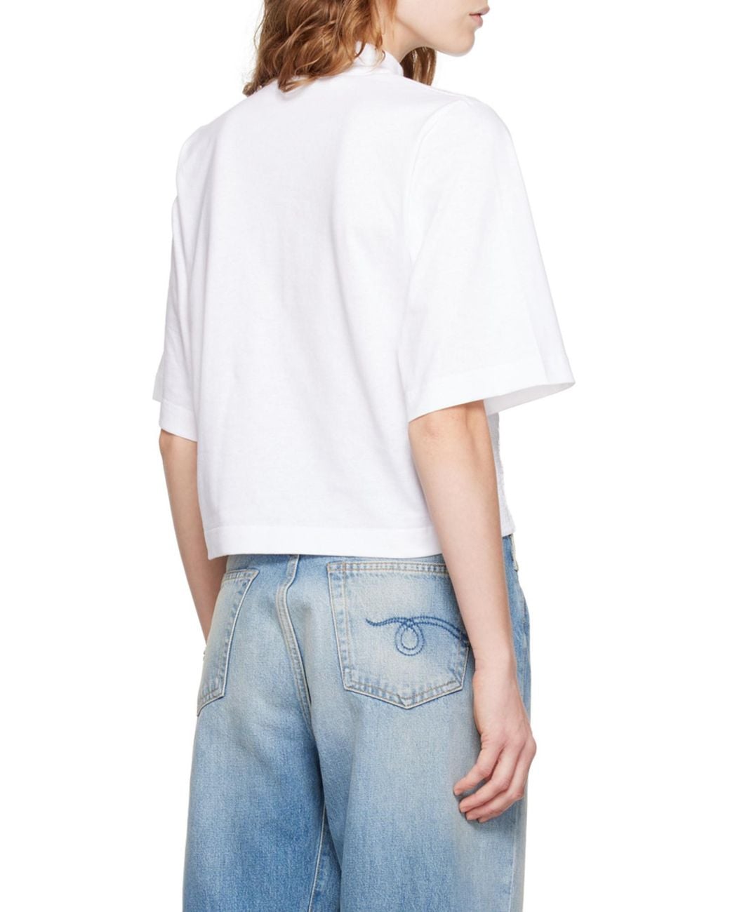 Palm Angels White Teddy Bear-Print Sequin-Embellished T-Shirt
