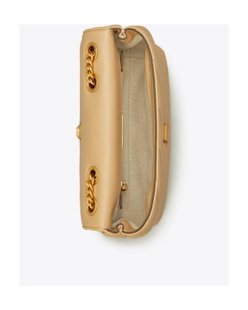 Tory Burch Natural Kira Chevron Convertible Small Shoulder Bag