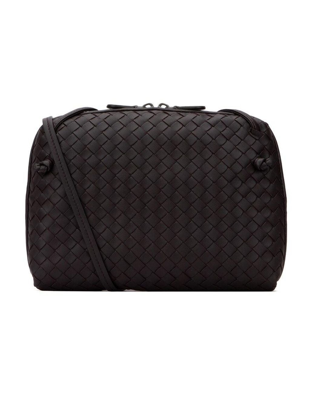 Bottega Veneta Black Woven Crossbody Bag