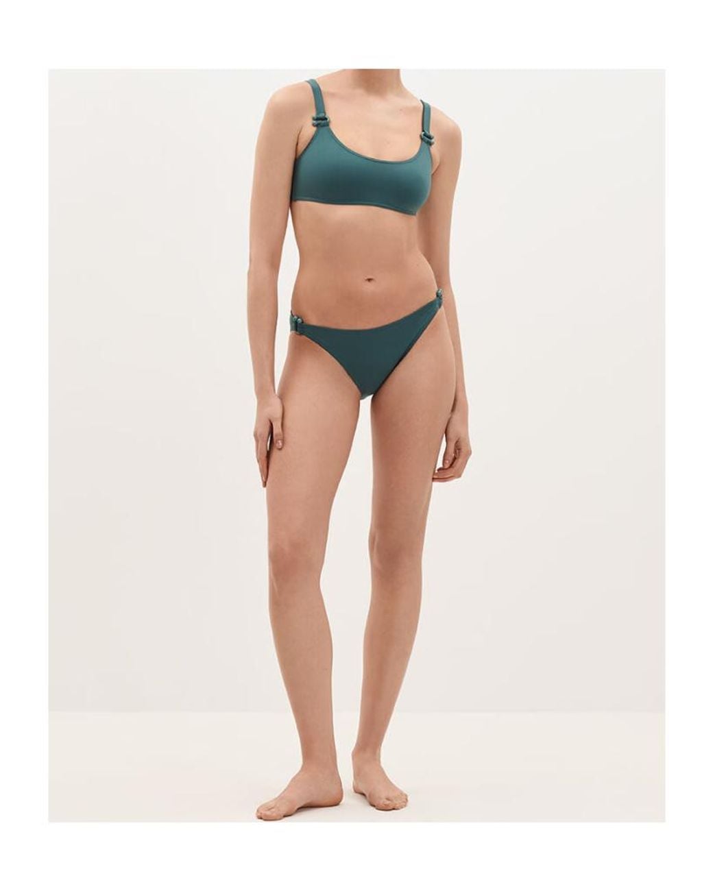 Eres Blue Clutch U-Shaped Hardware Bikini Bottoms