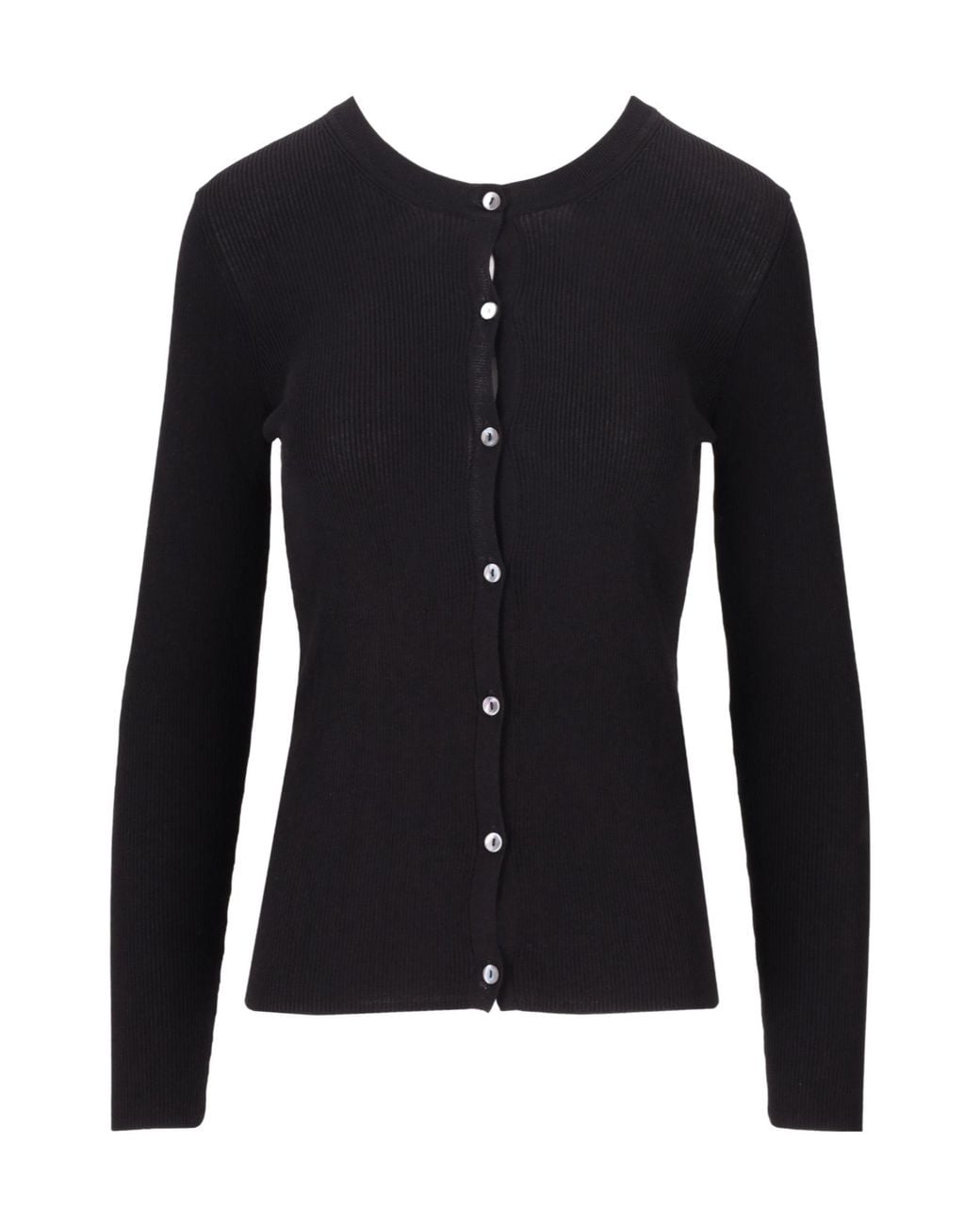 P.A.R.O.S.H. Black Long-Sleeved Knitted Cardigan