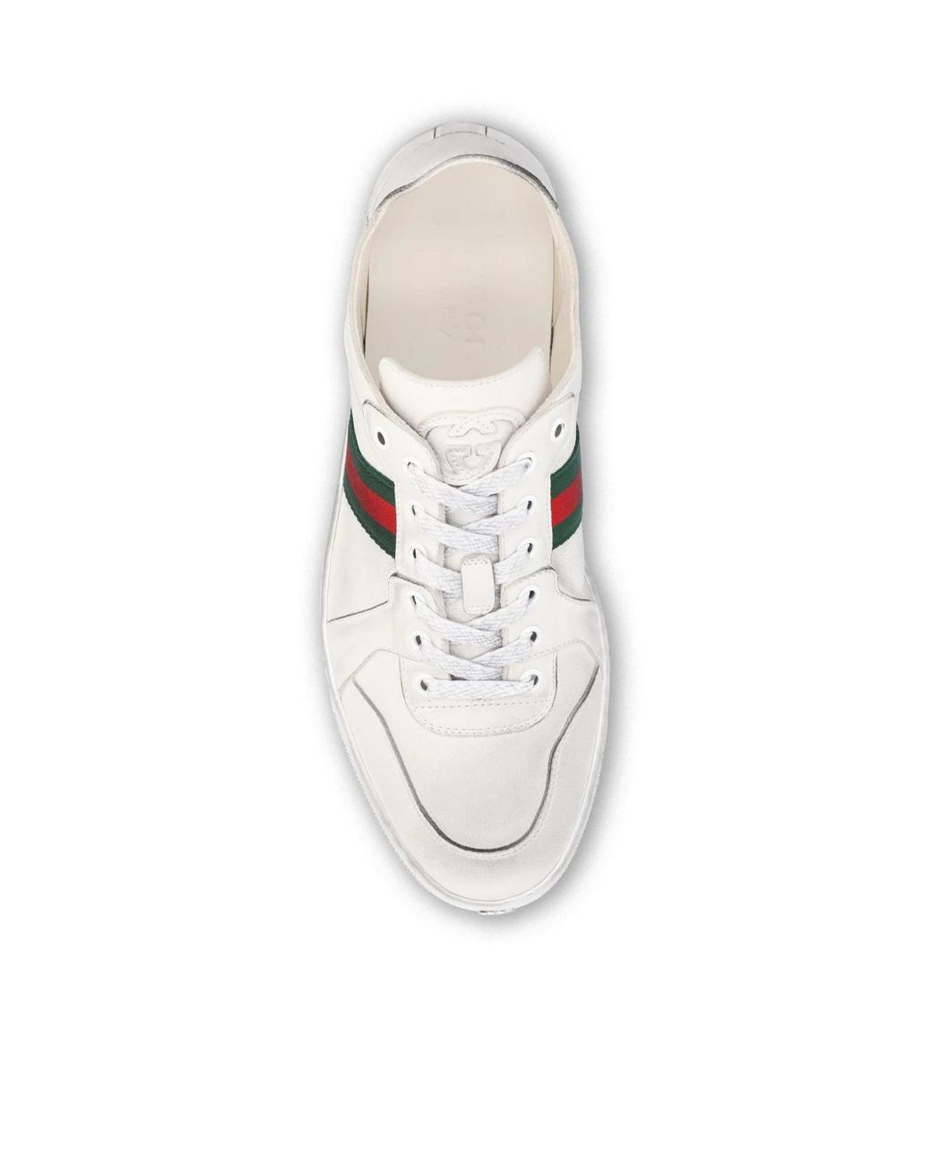 Gucci White Stretch Low-Top Sneakers for men
