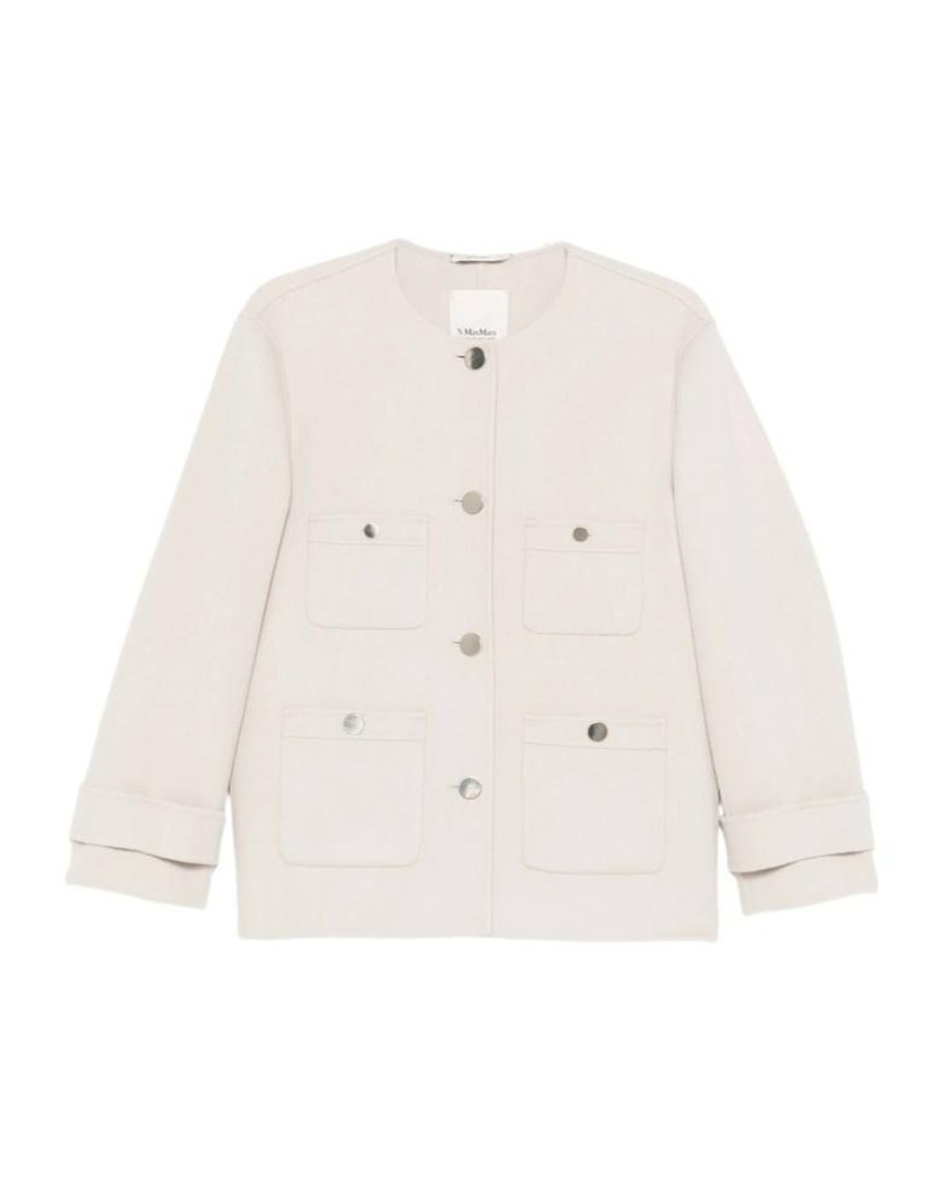 Max Mara White 'S Alba Cropped Jacket