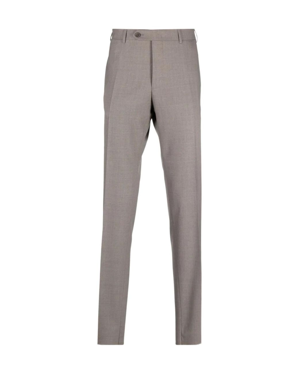 Canali Gray Casual Pants With Belt Loops for men