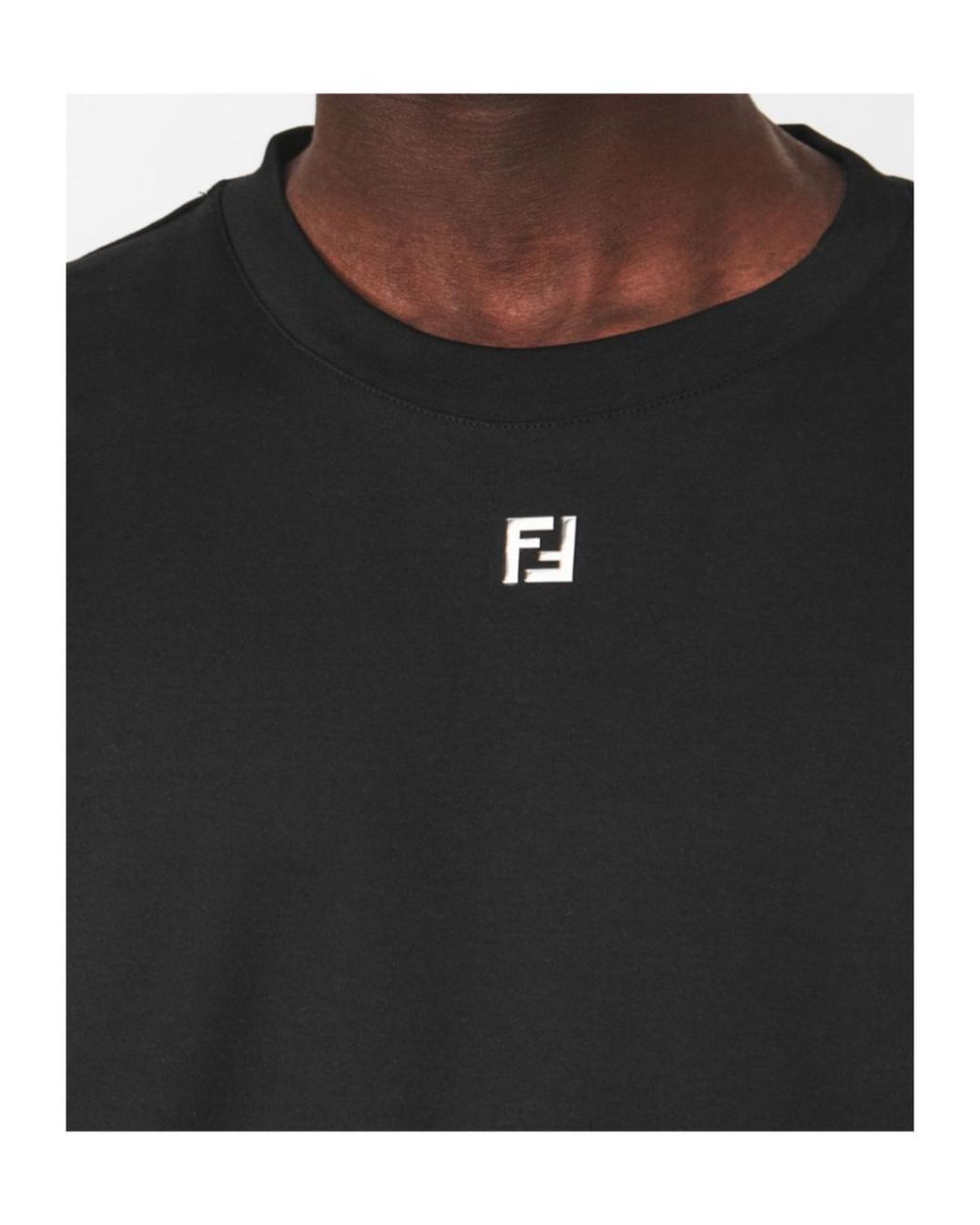 Fendi Black Metal Ff Tee for men