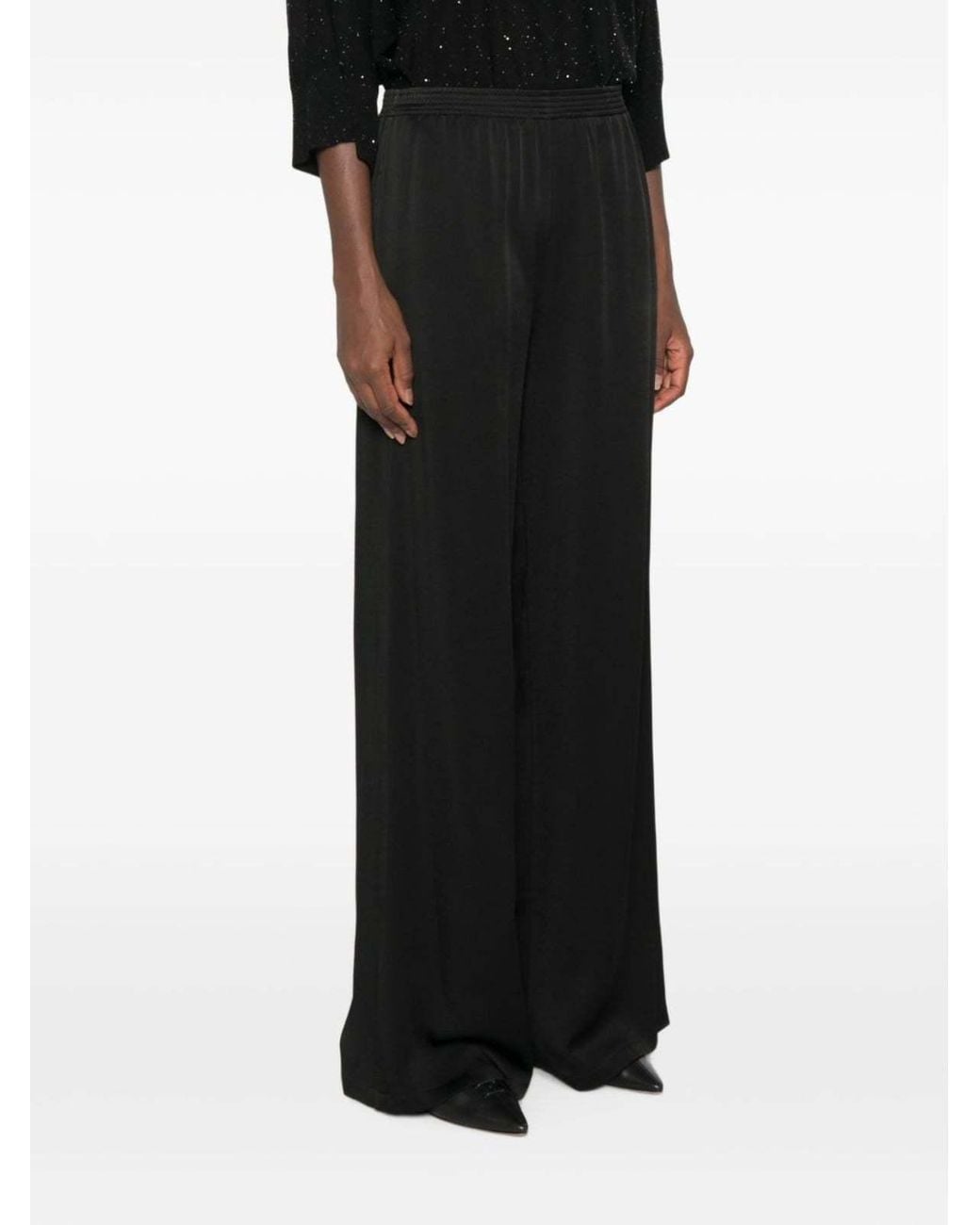 Fabiana Filippi Black Elastic-Waist Casual Trousers