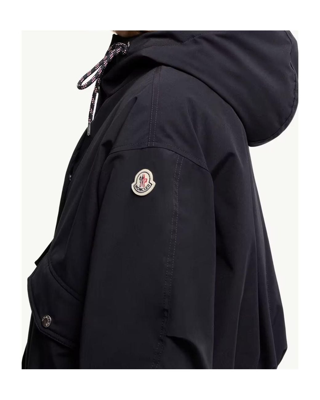 Moncler Blue Eucalyptus Hooded Short Jacket