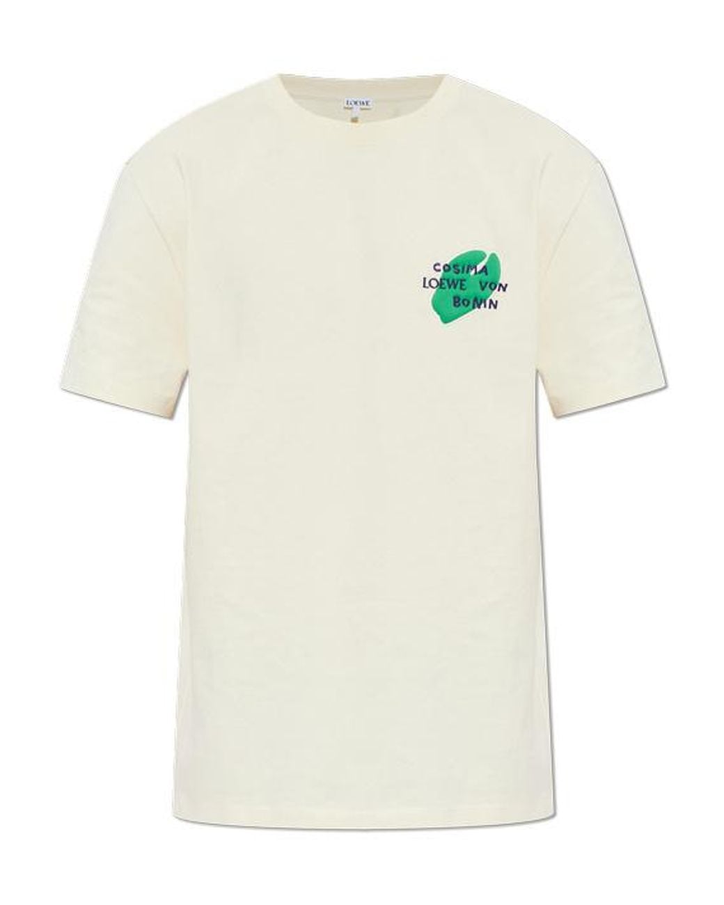 Loewe White Cosima Von Bonin Embroidered T-Shirt for men