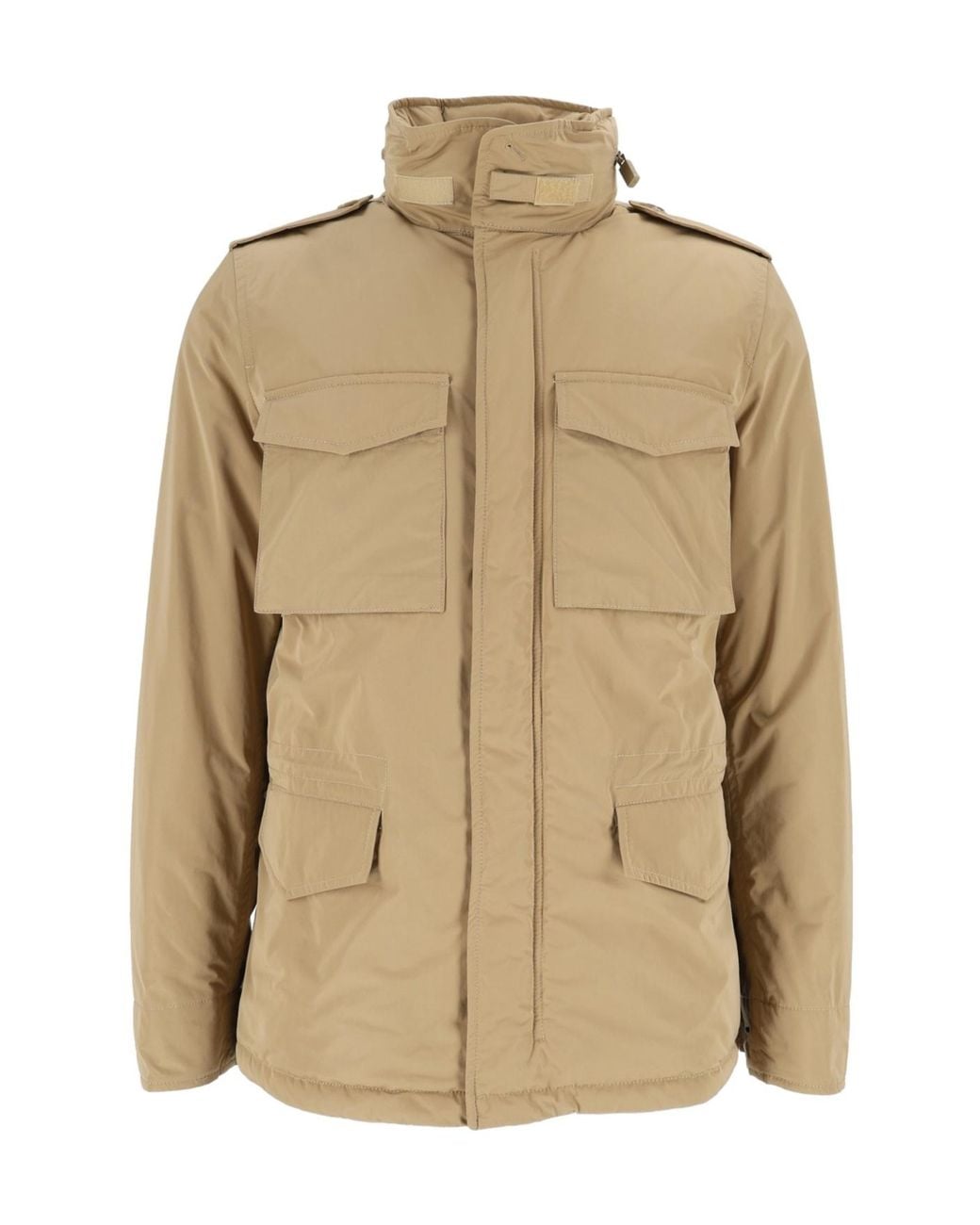 Aspesi Natural Replica M65 High Neck Military Jacket for men