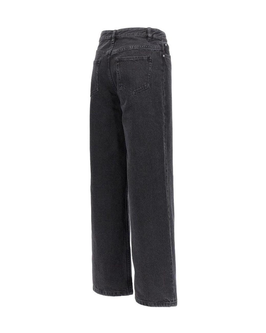 A.P.C. Gray Wide-Leg Cropped Jeans