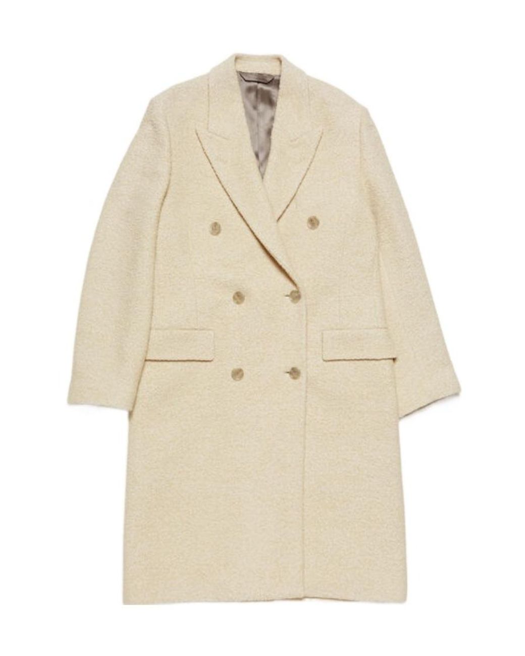Acne Natural Textured Wool-Blend Double-Breasted Coat