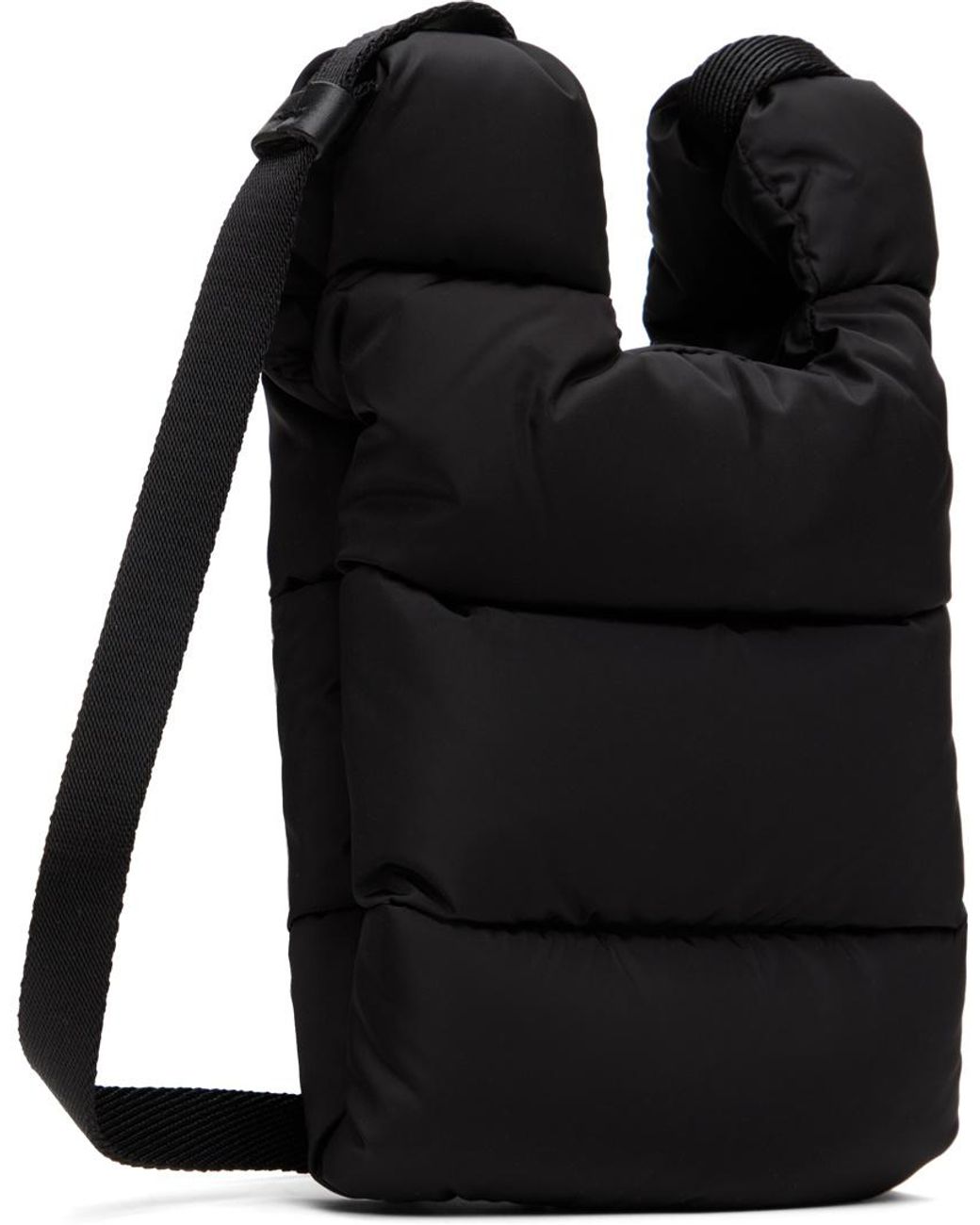 Moncler Black Legere Logo Patch Quilted Crossbody Bag