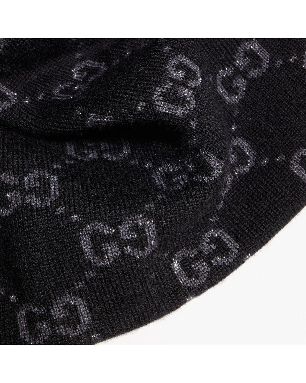 Gucci Black Gg Jacquard Hat