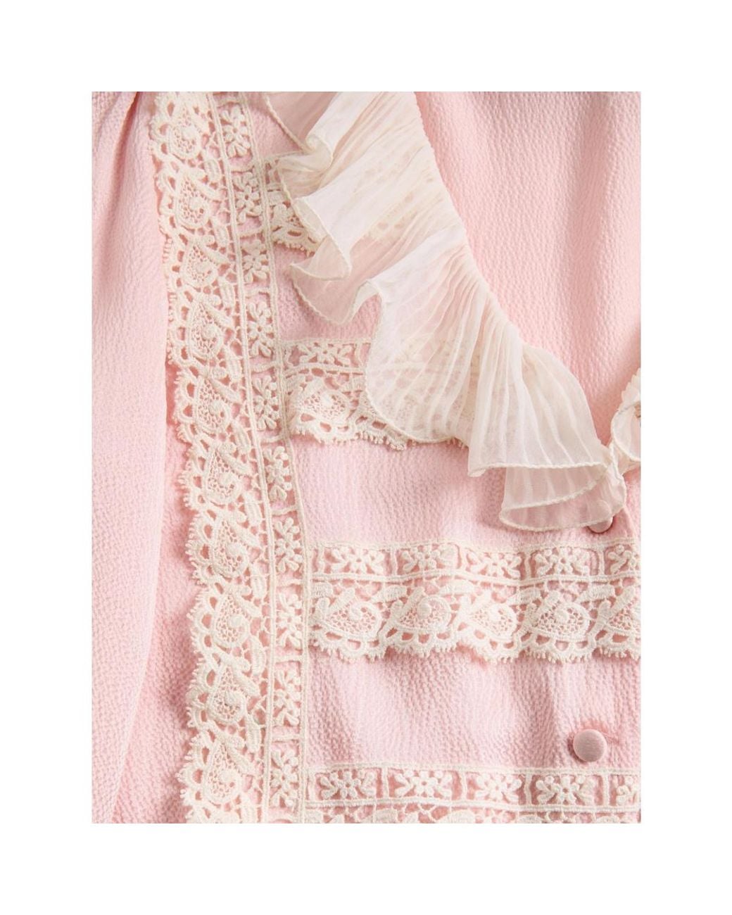Valentino Pink Hammered Satin Shirt