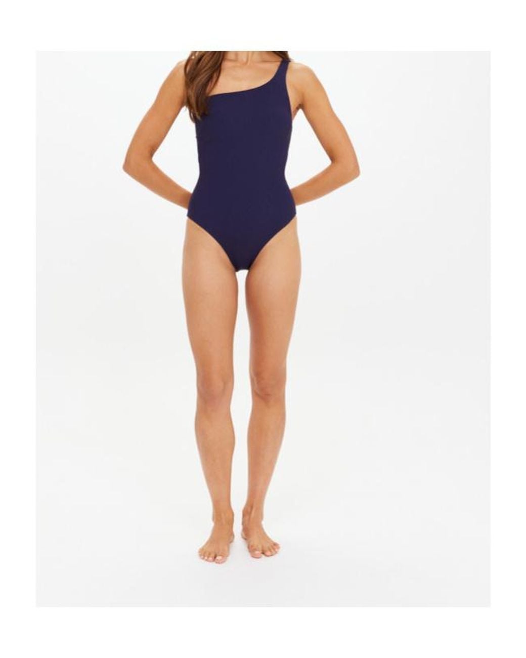 The Upside Blue Mystery One-Shoulder Swimsuit
