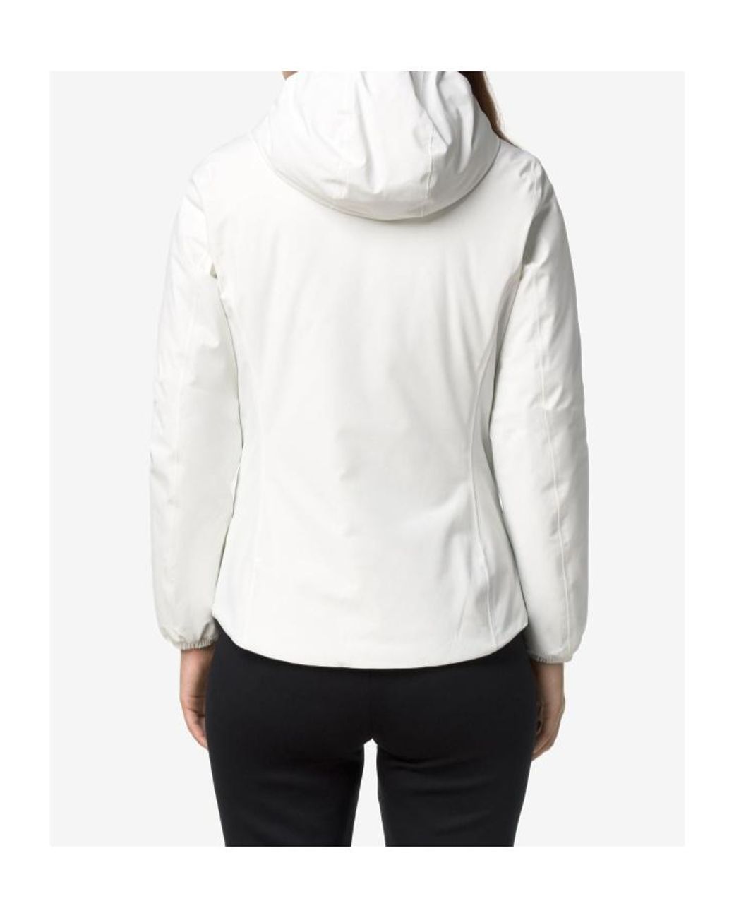 K-Way White Lilyst Warm Hooded Jacket