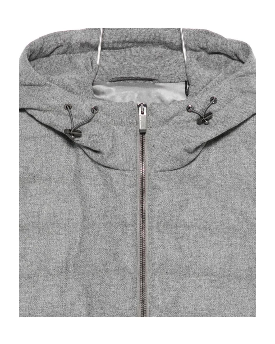 Paul & Shark Gray Full-Zip Hybrid Sweater for men