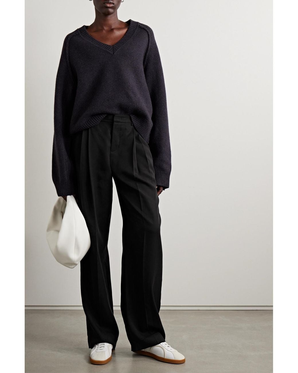 Vince Black Straight-Leg Pants