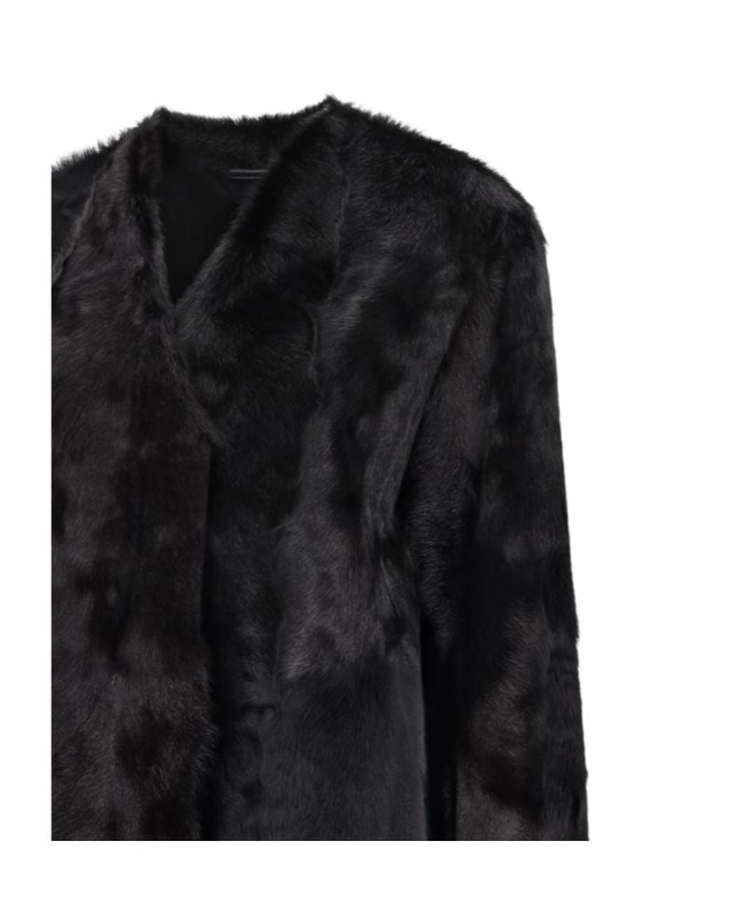 Jil Sander Black V-Neck Coat