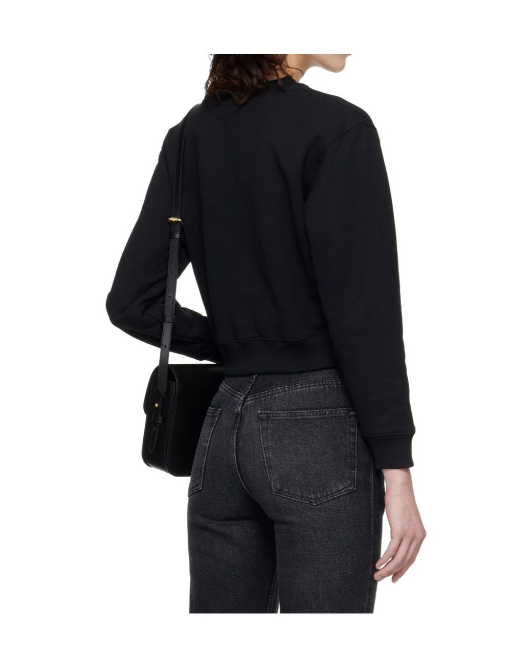 Maison Kitsuné Black Maison Kitsuné Logo Embroidered Sweater