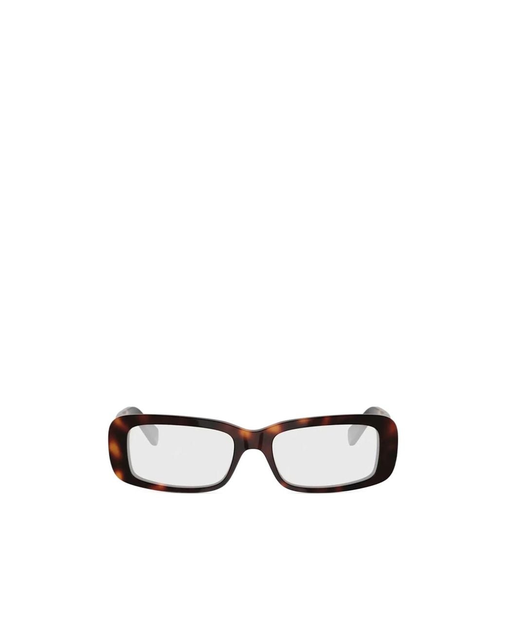 Céline White Full-Rimmed Plano Lenses