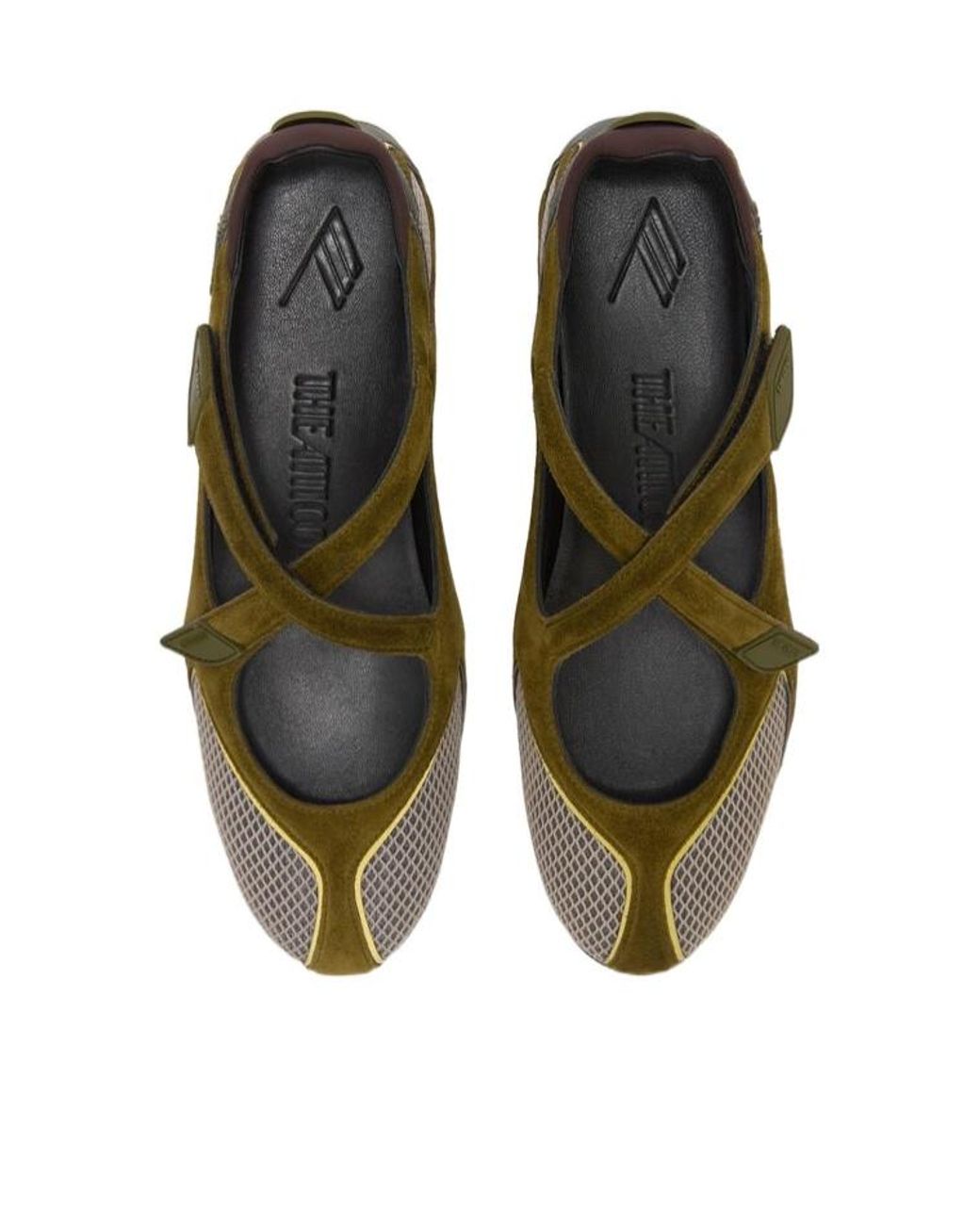 The Attico Green The Floor 01 Ballerina Flats