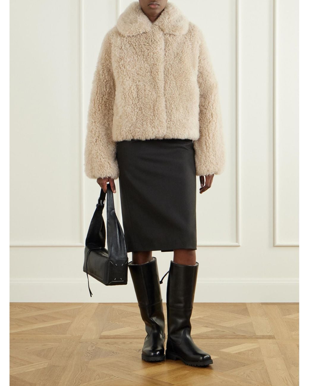 Yves Salomon Natural Shearling Jacket