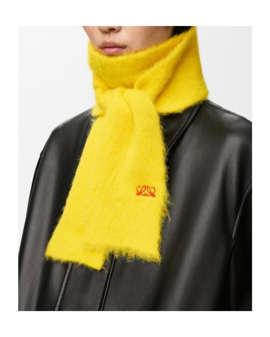 Loewe White Alpaca Blend Scarf