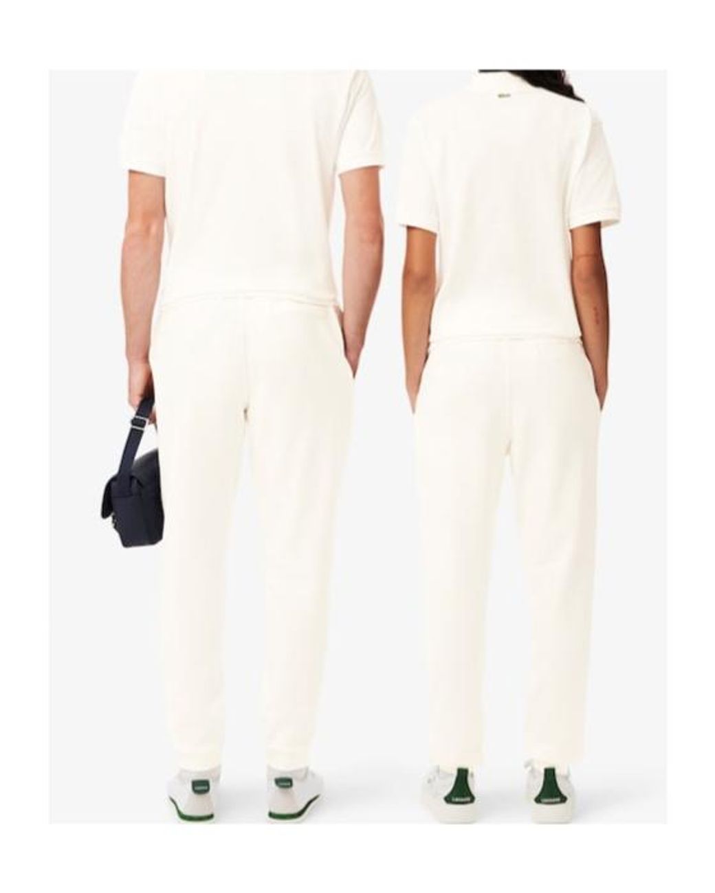 Lacoste White Tapered Leg Sweatpants for men