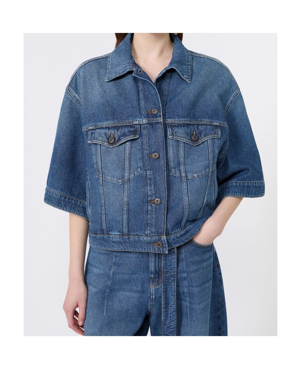 Weekend by Maxmara Blue Oversized Denim Jacket