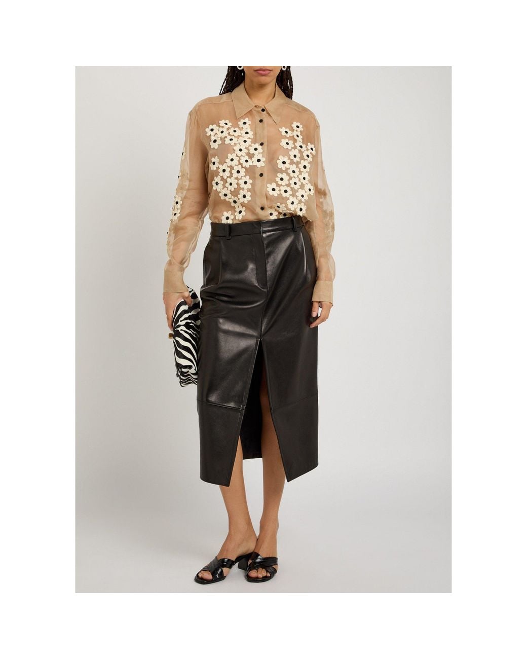 Khaite Natural Silk-Chiffon Shirt
