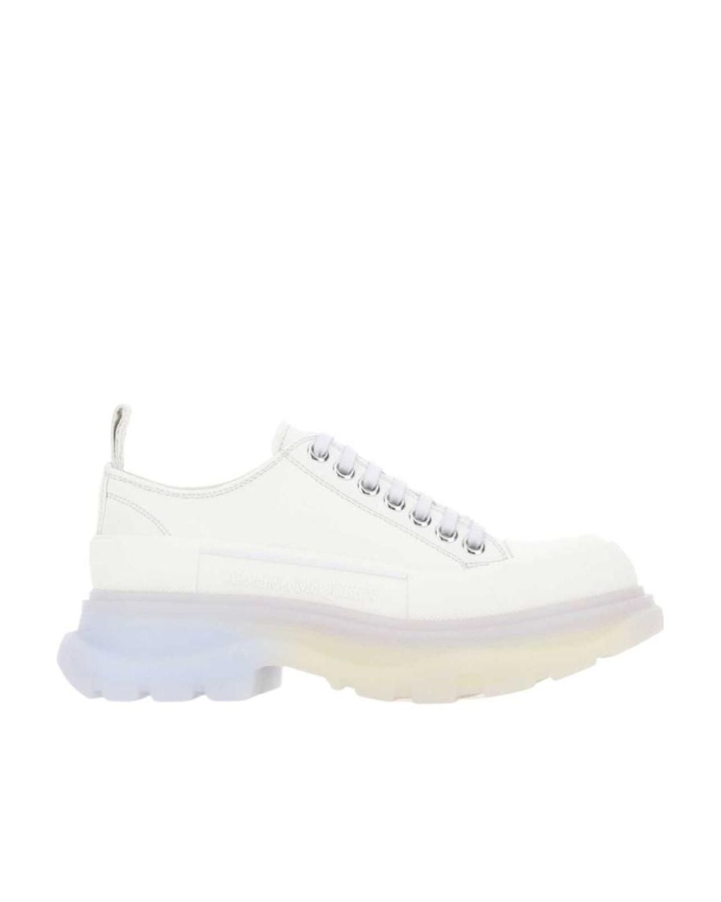 McQueen White Chalk Canvas Tread Slick Sneakers