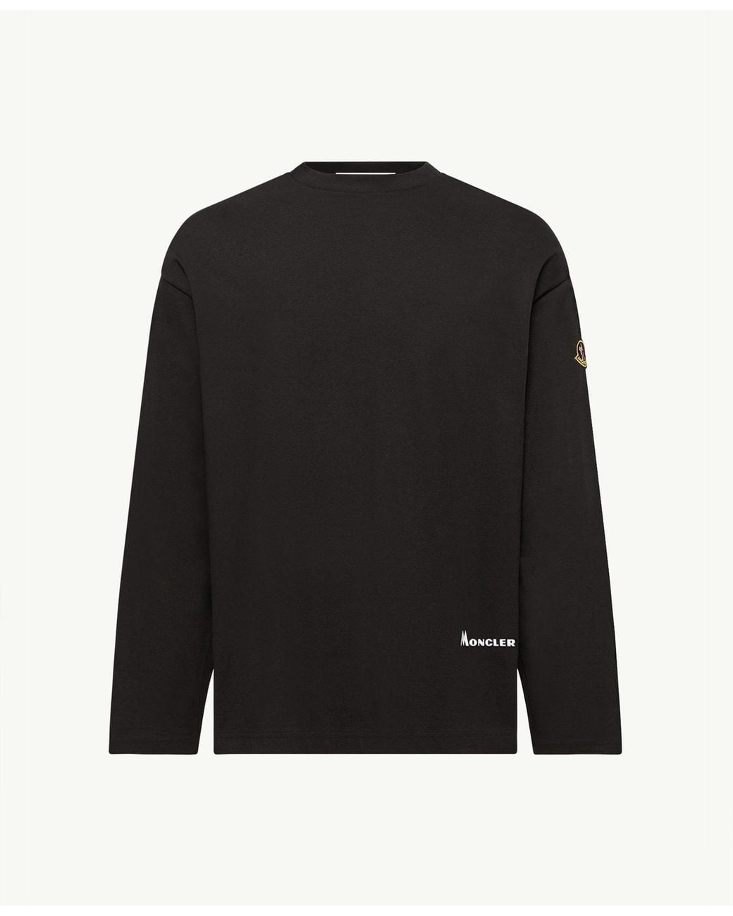 Moncler Blue K2 Print Long Sleeve Cotton T-Shirt for men