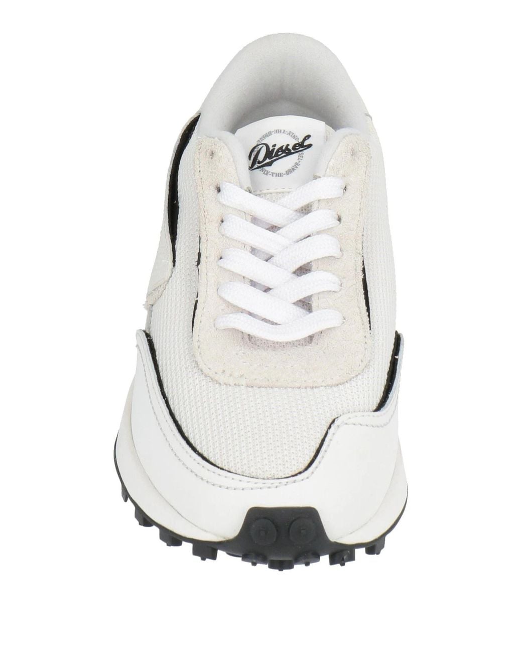 DIESEL White Sneakers Cow Leather, Polyester