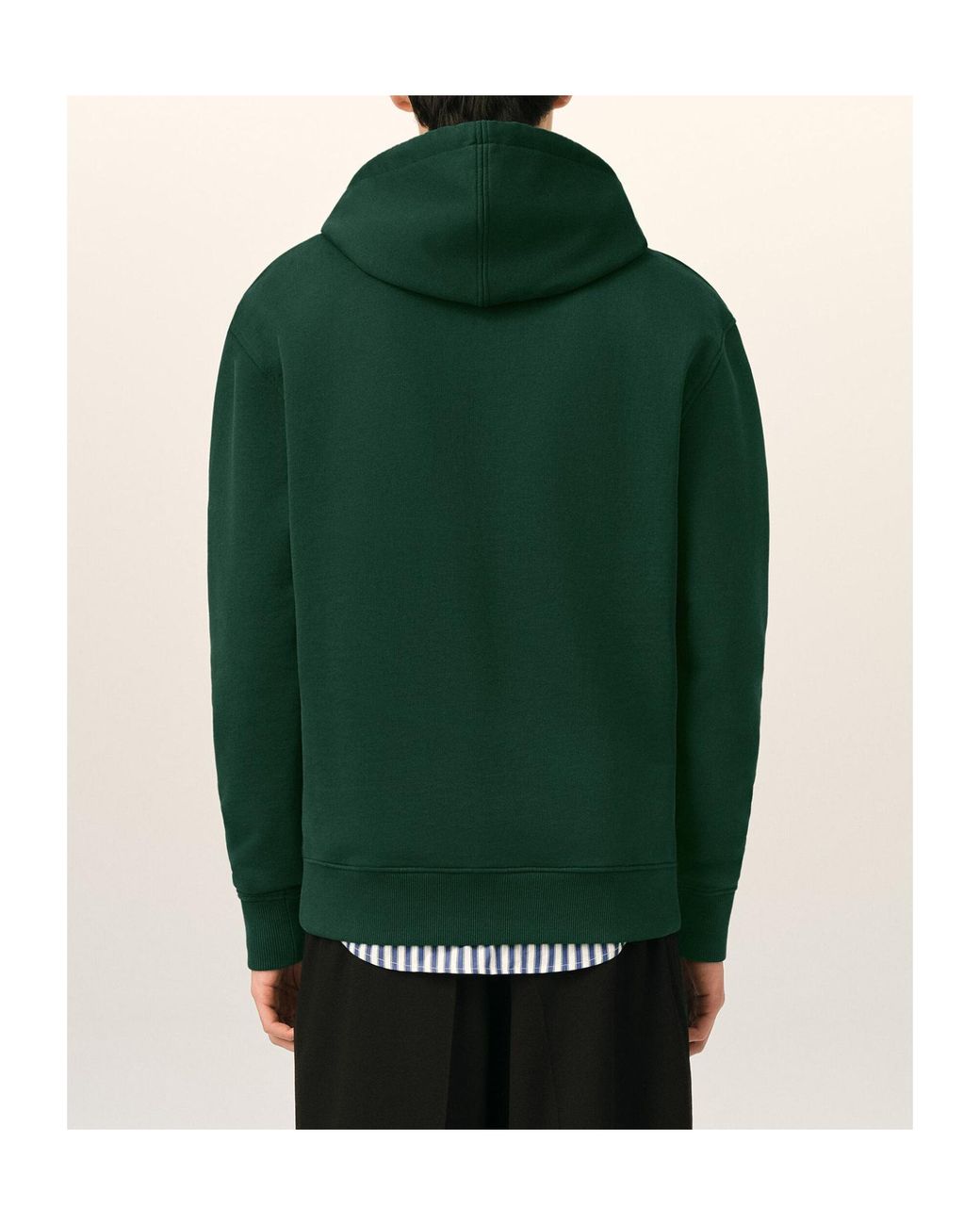 AMI Green Ami De Coeur Drawstring Hoodie for men