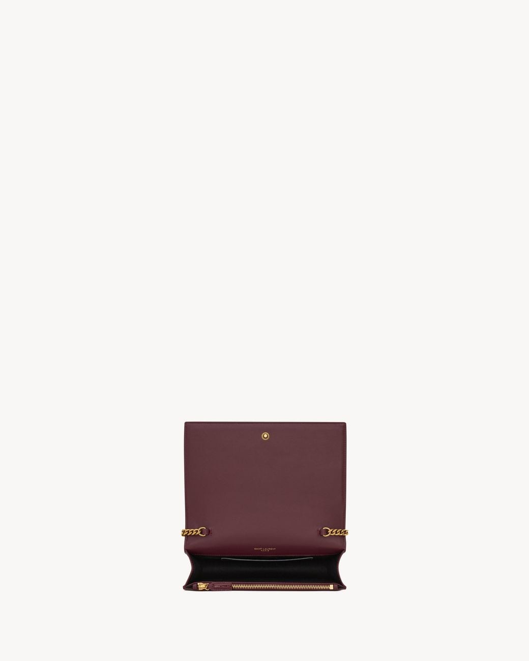 Saint Laurent Red Cassandre Envelope Chain Wallet