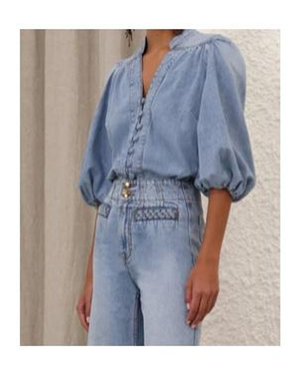 Zimmermann Blue Lucky Denim Blouse