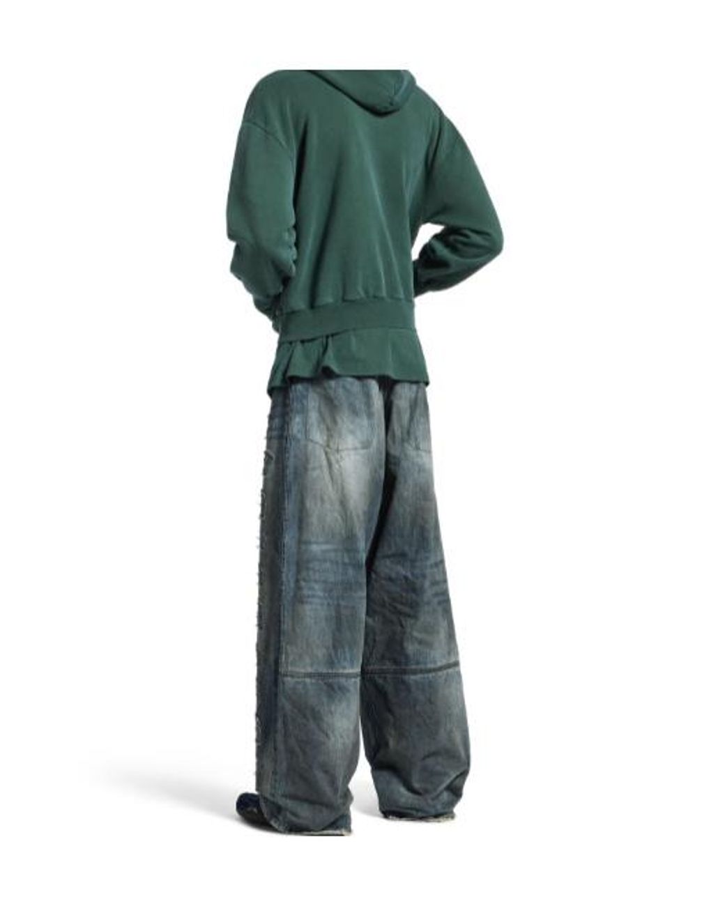 Balenciaga Green Laurel Classic Zip-Up Hoodie for men
