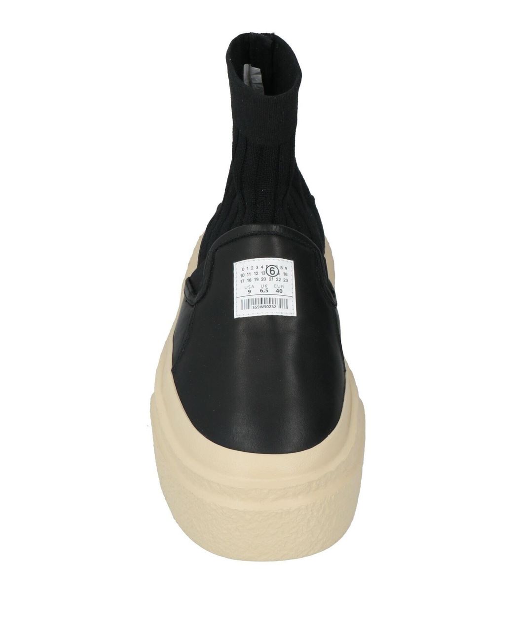 MM6 by Maison Margiela Black Thick-Soled Casual Shoes